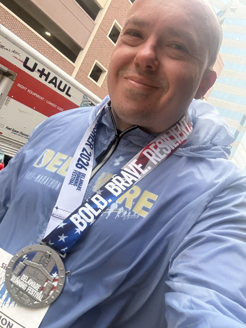 Delaware Running Festival finisher medal